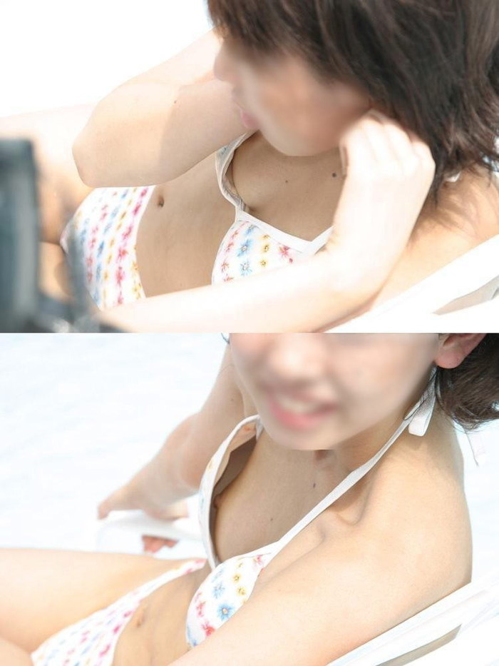 【水着エロ画像】神の悪戯か！？ビーチで偶然に捉えた素人娘のハプニング！ 20